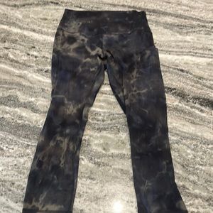Align Lulu lemon dark green tie dye